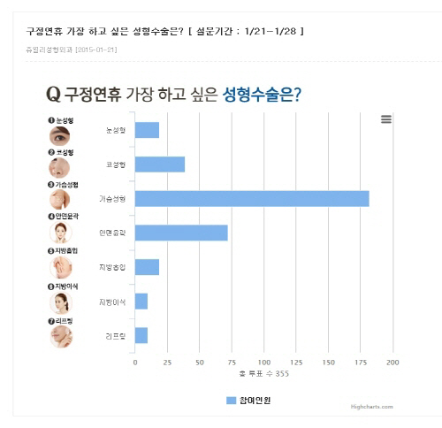 ‘가슴성형’ 설 황금연휴 성형수술 선호도 높아